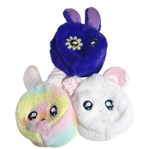 Na! Na! Na! Surprise Animal Clip On Pouches Set of 3 in White / Purple / Multi